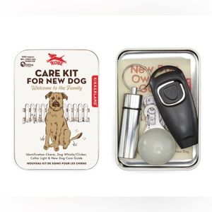 Kikkerland Welcome to the Family dog kit/ID charm/whistle/clicker/light/…-NIB